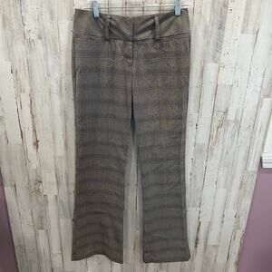 Vintage A.Byer Brown Plaid Flare Pants 90s Y2K Juniors Size 7